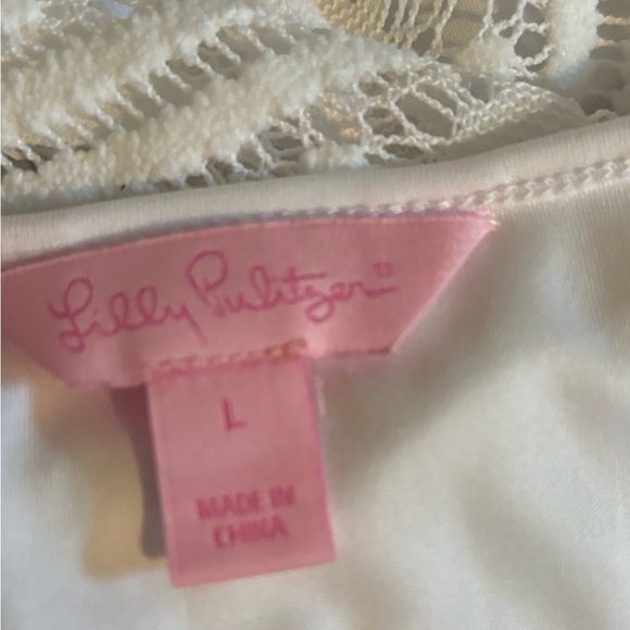 Lilly Pulitzer white lace floral tunic dress - Picture 3 of 6